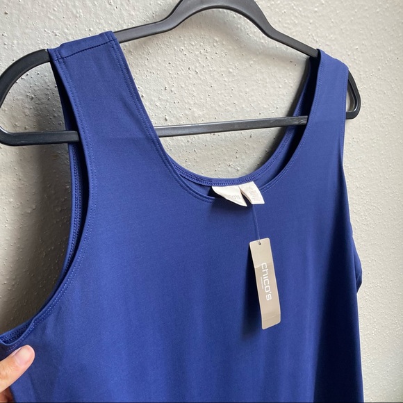 Chico’s|Tank Top|Blue|Size 3 = XL/16 - Picture 4 of 5